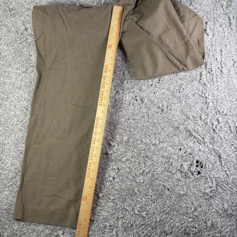 Banana Republic Linen Pants Mens 35x32 Brown Chino Summer Preppy Business Work